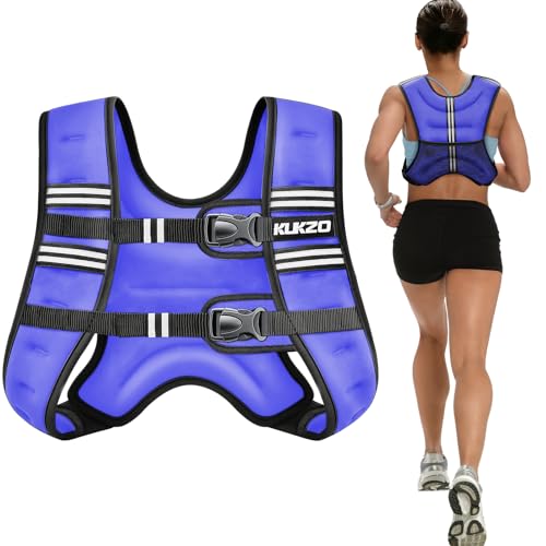 KUKZO Weighted Vest Woman,12 Lb Unisex Reflective Strength Training Weight Vest For Running, Jogging, Cardio & Workouts - Image 1
