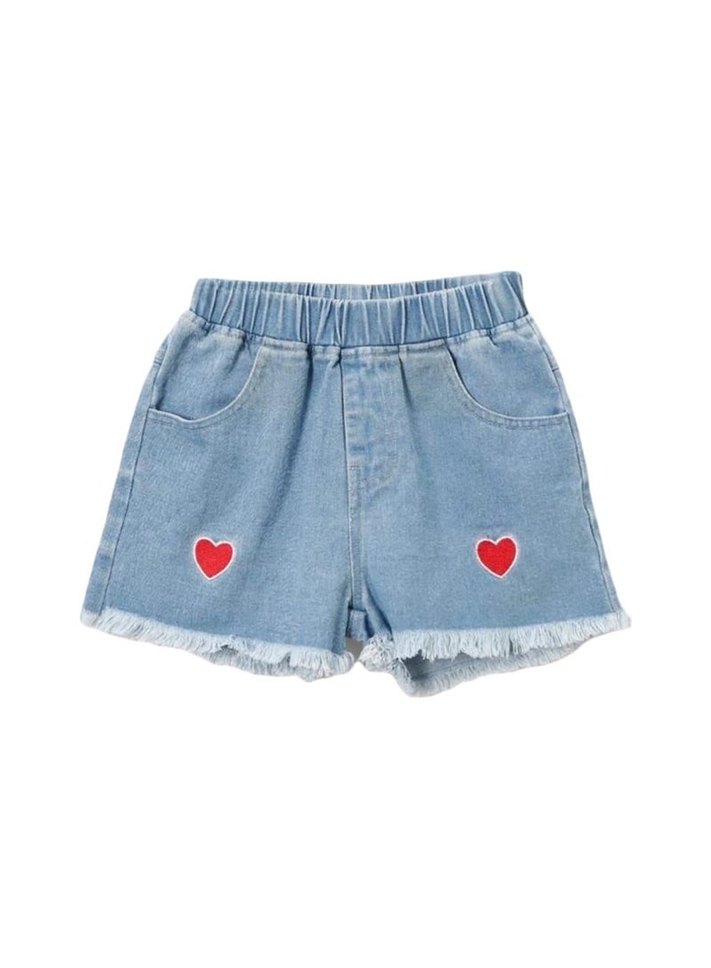 Lobby Brand shorts, heart model (jeans material), relaxed fit