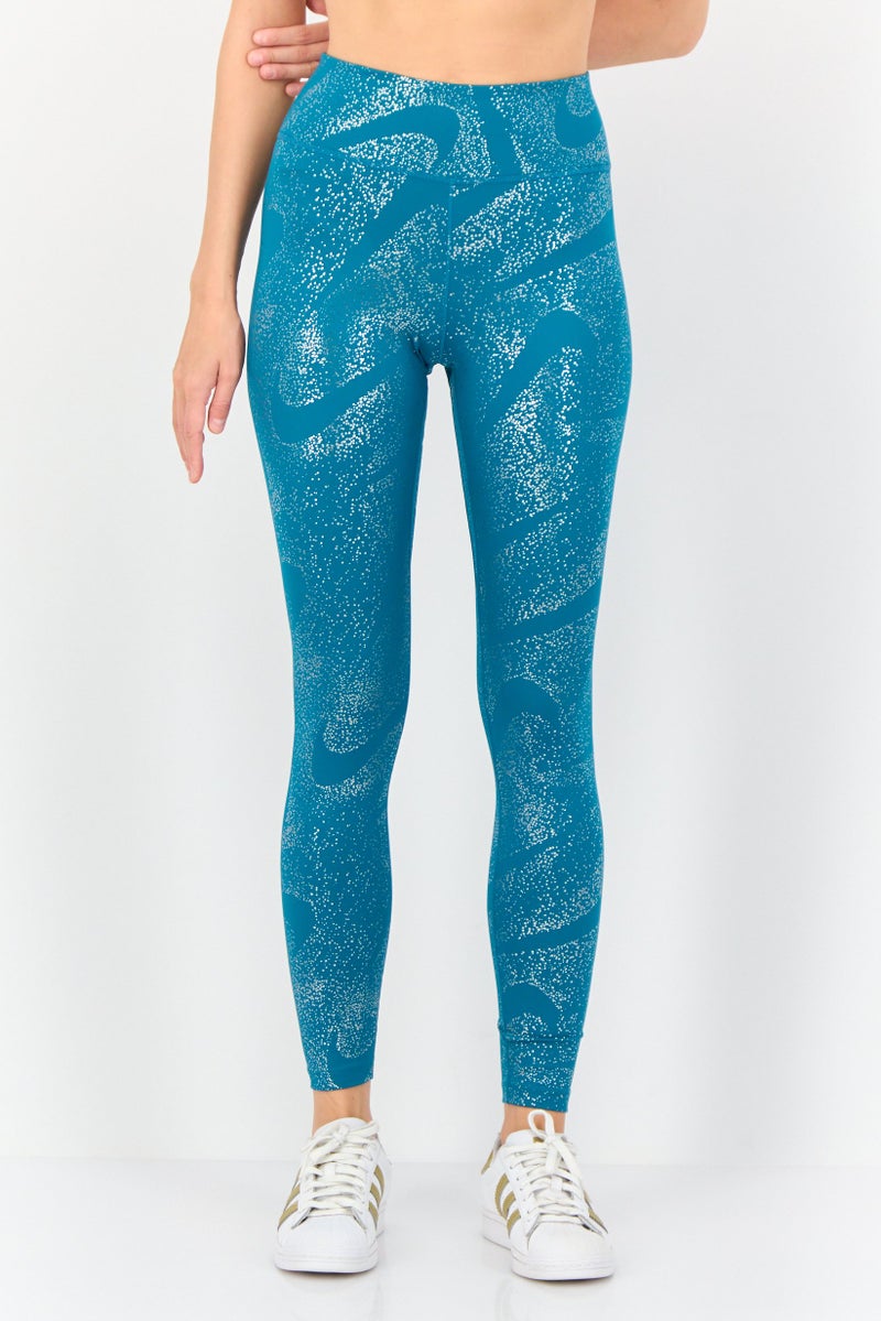 Nike Women Sportswear Fit Training Leggings, Teal Green - Image 1