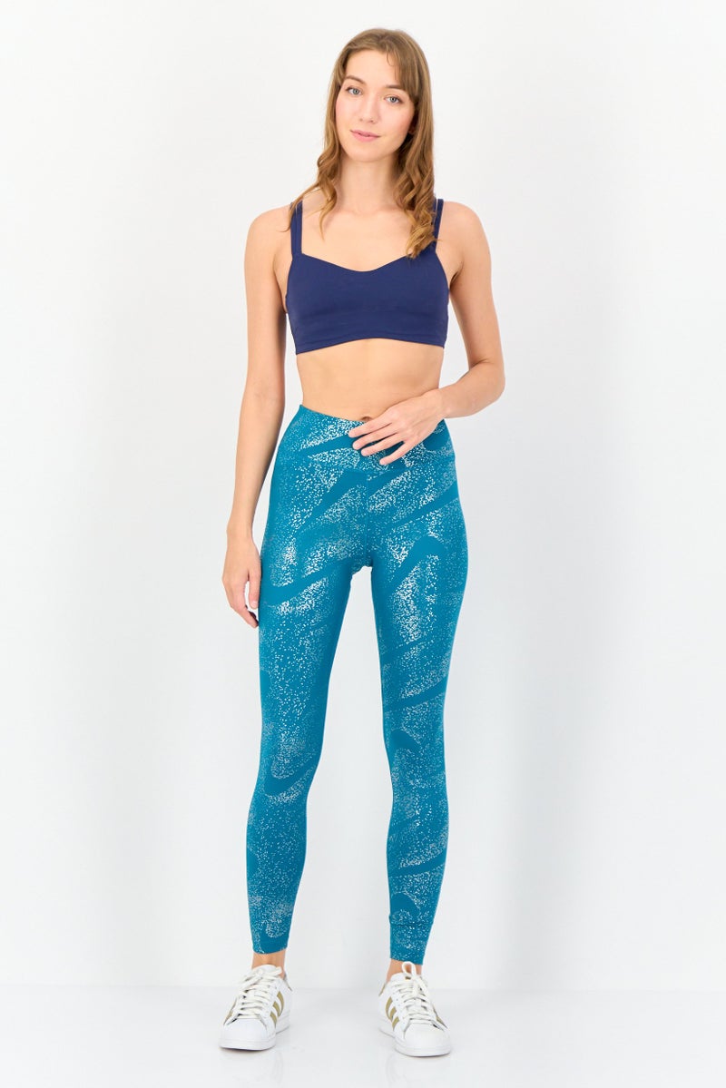 Nike Women Sportswear Fit Training Leggings, Teal Green - Image 4