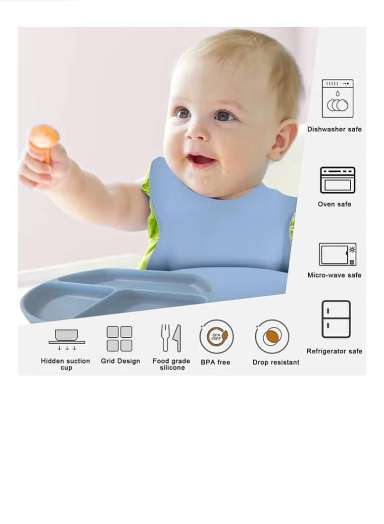 6-piece Mint Green silicone food set - Image 3