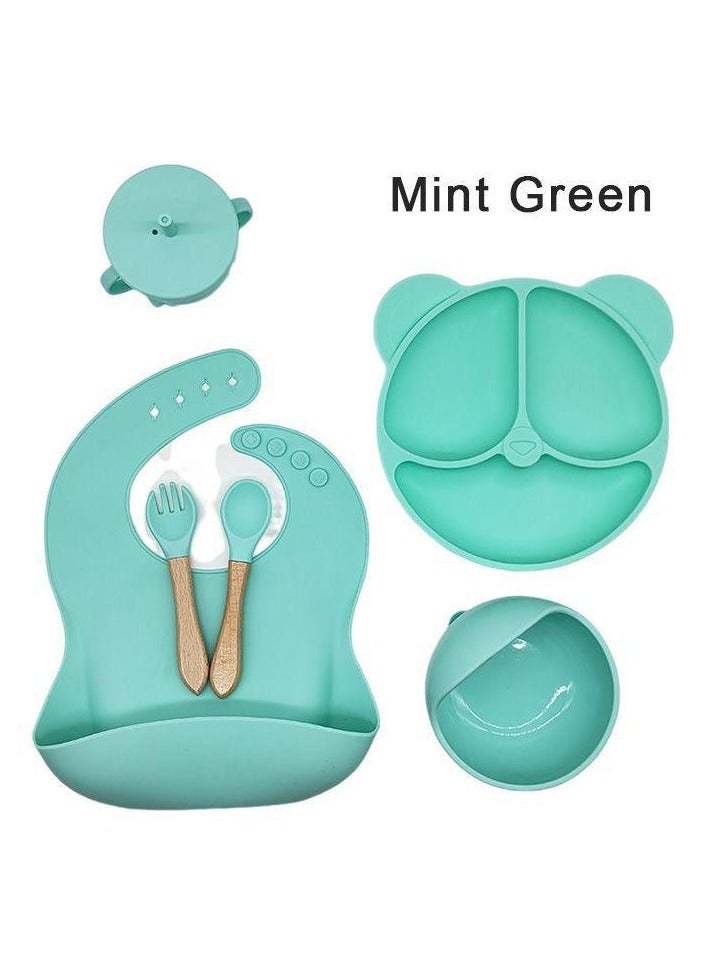 6-piece Mint Green silicone food set - Image 1