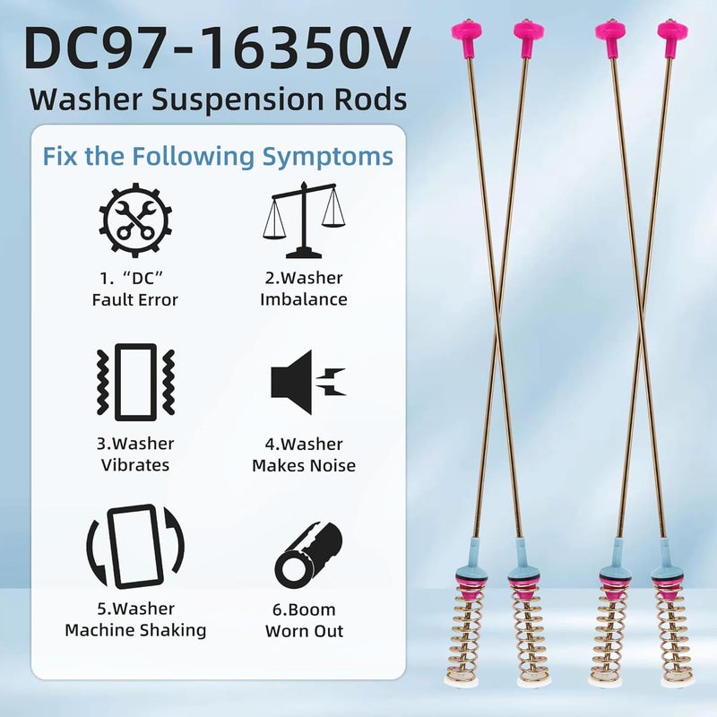 APPLIANCEMATES DC97-16350V Washer Suspension Rods (27.6in) for Samsung Washers - Image 4