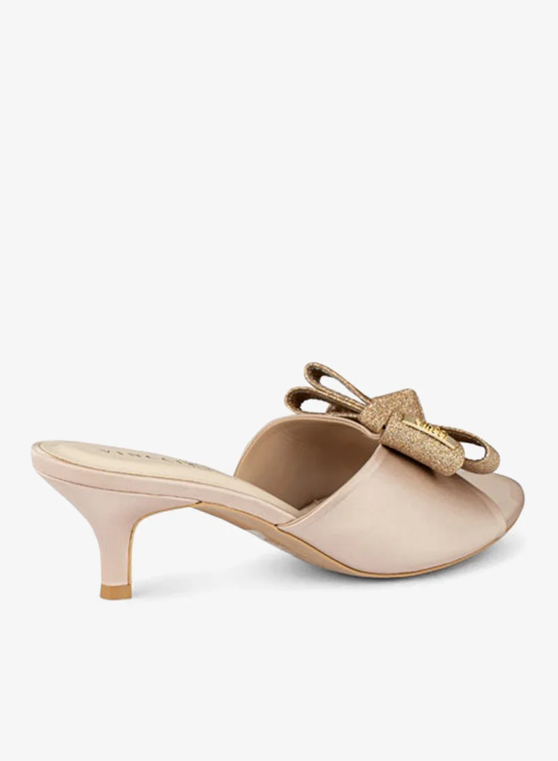 Vincci Gold Women One Strap Mid Heel Sandals for Women | Best Price UAE