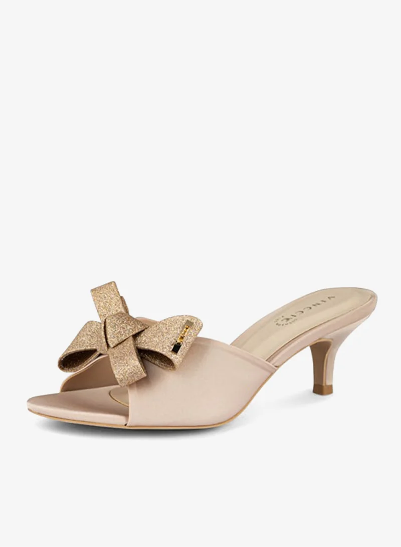 فينتشي نساء حزام واحد صنادل كعب متوسط