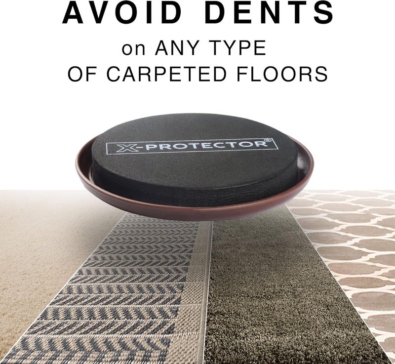 X-Protector Furniture Sliders for Carpet - 16 PCS Moving Pads 2 1/2" - Sliders for Furniture. Move Your Furniture Easily with Reusable Furniture Moving Sliders for Carpets! - Image 3