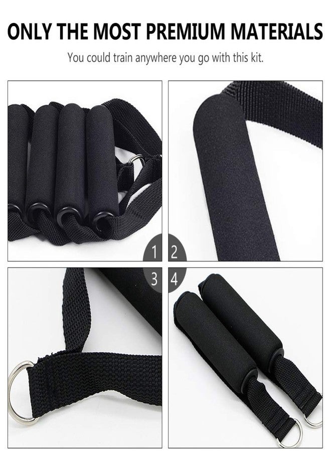 Garneck 8 PCS Resistance Band Handles - Exercise Strap Resistance Bands with Plastic D Ring - Foam Pad Resistance Band Handle for Home Gym Overhead Strength Training Stretching - Image 5