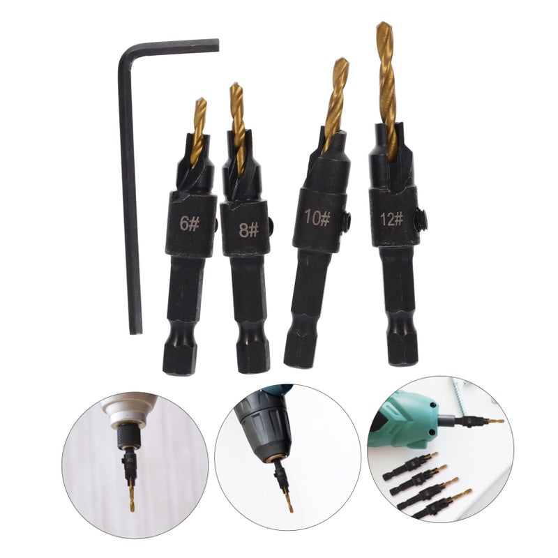 Countersink Drill Bit Wood Splitter Shank Tool for Woodworking - Image 4
