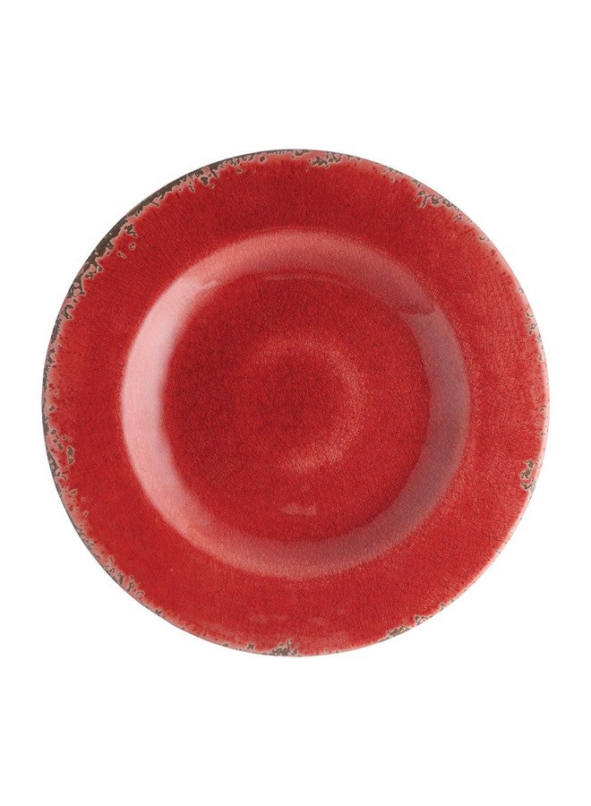 Supreme Housewares Supreme Housewares 16-Piece Melamine Dinnerware Set, Includes Dinner Plates, Salad Plates, Dessert Plates, Bowls, Service for 4. (Crackle, Red)  - Image 2