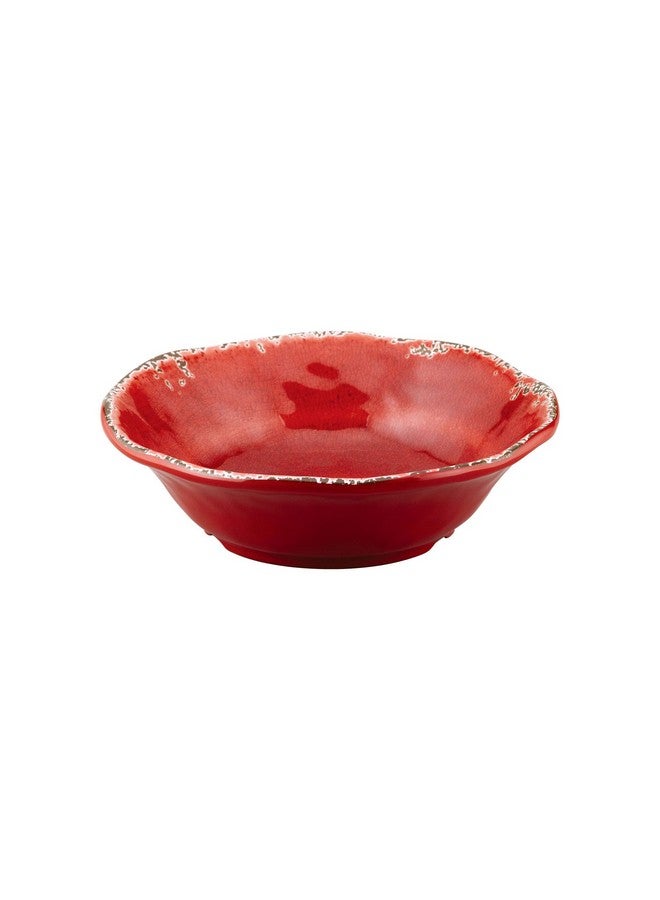 Supreme Housewares Supreme Housewares 16-Piece Melamine Dinnerware Set, Includes Dinner Plates, Salad Plates, Dessert Plates, Bowls, Service for 4. (Crackle, Red)  - Image 3