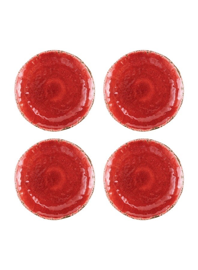 Supreme Housewares Supreme Housewares 16-Piece Melamine Dinnerware Set, Includes Dinner Plates, Salad Plates, Dessert Plates, Bowls, Service for 4. (Crackle, Red)  - Image 4
