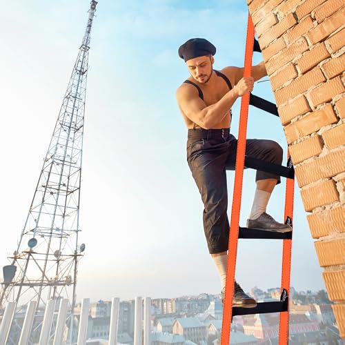 Meidansini Rope Ladder,26 Feet Fire Escape Ladders,Emergency Ladder of Deploys Quickly,2 Story Homes Reusable Portable Safety Rope Ladder for Window Balcony Tree House - Image 4