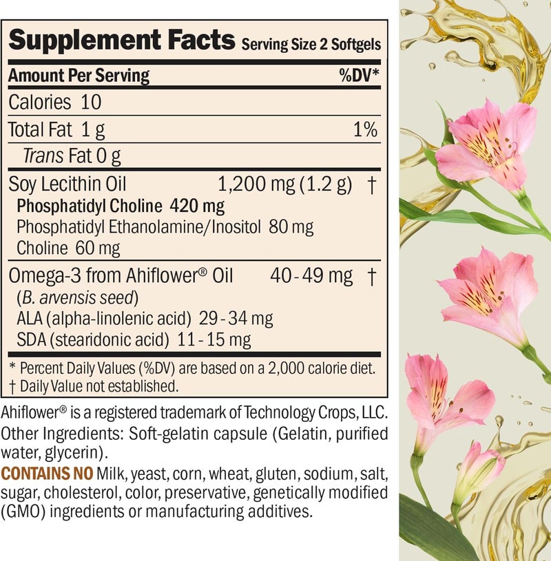 ANDREW LESSMAN PC Liver and Brain Benefits 60 Softgels  Phosphatidyl Choline Most Important Building Block for Healthy Liver and Brain Structure Function No Additives Easy to Swallow Softgels - Image 2