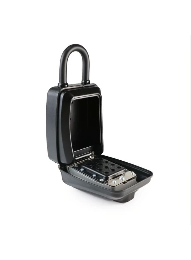 Black Zinc Alloy Waterproof Key Box Easy Install Wall Mounted Password Lock Manual - Image 4