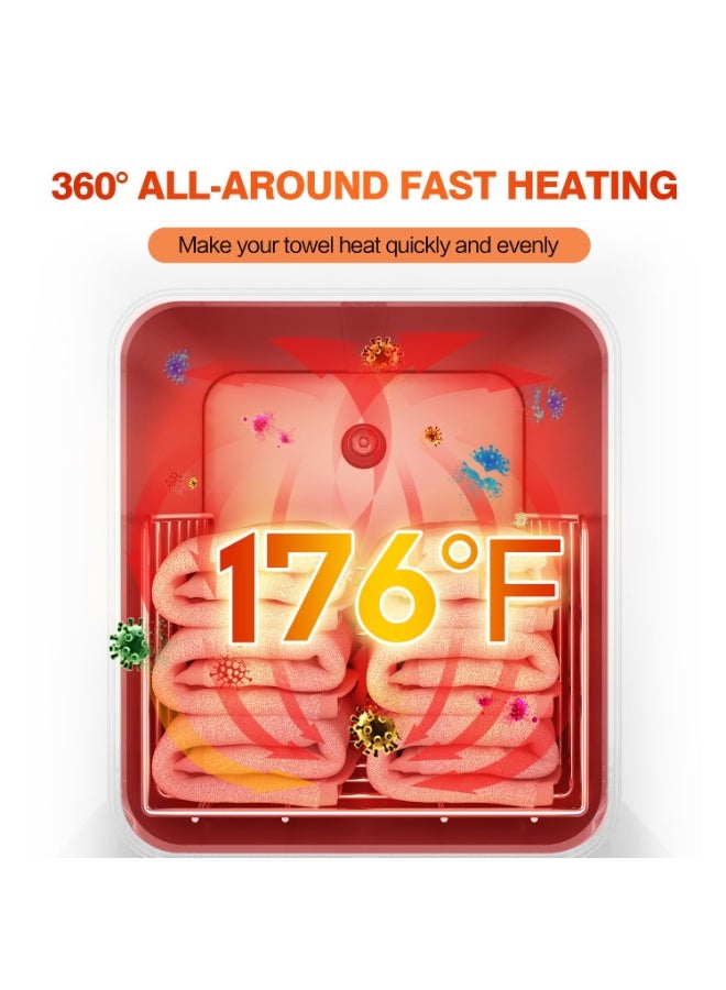 رو سيانل دفاية مناشف 5 لتر مع تعقيم بالأشعة فوق البنفسجية – جهاز تسخين المناشف للسبا والصالون والمنزل للعناية بالبشرة والشعر - Image 2