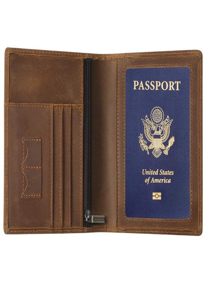 Ringsun Leather Passport Cover for Men Women, RFID Passport Wallet Case Travel Passport Holder for Family - Image 1
