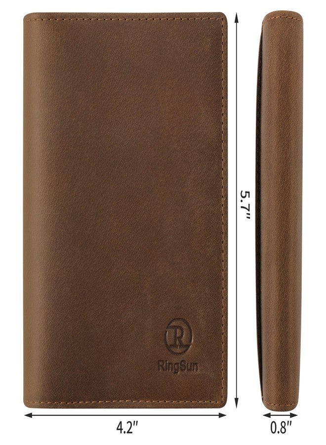 Ringsun Leather Passport Cover for Men Women, RFID Passport Wallet Case Travel Passport Holder for Family - Image 3
