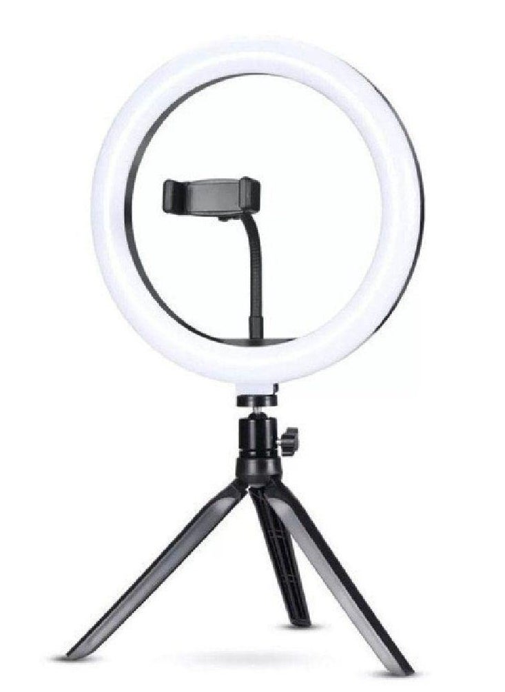 Generic MJ33 RGB LED Soft Ring Light With Phone Holder USB Plug 360 Degree Rotation Adjustable Angle And Stand For Vlogging Live Streaming And Photography  - Image 2