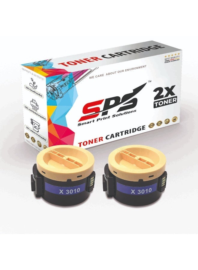 Smart Print Solutions SPS Compatible Toner Cartridges for Xerox - X3010 | 2x Black | Yield upto 1,200 Pages - Image 1