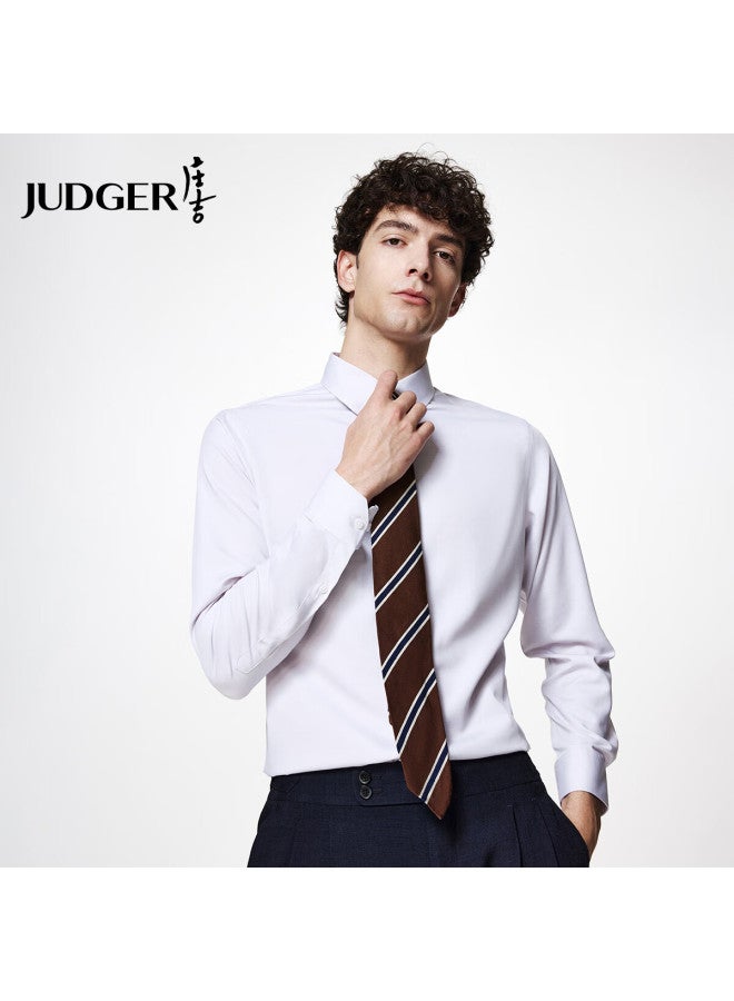 Judger Zhuangji Men's Long-sleeve Shirt, Spring And Autumn, High-end Feel, Lightweight, Breathable, Skin-friendly, Soft, Crisp, Smooth Dress Shirt - Image 3