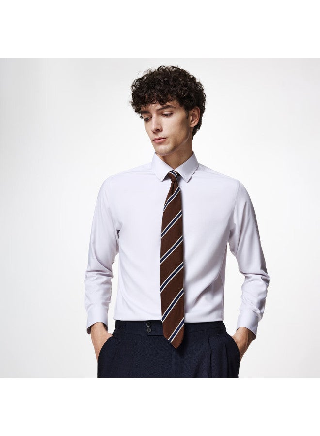 Judger Zhuangji Men's Long-sleeve Shirt, Spring And Autumn, High-end Feel, Lightweight, Breathable, Skin-friendly, Soft, Crisp, Smooth Dress Shirt - Image 4