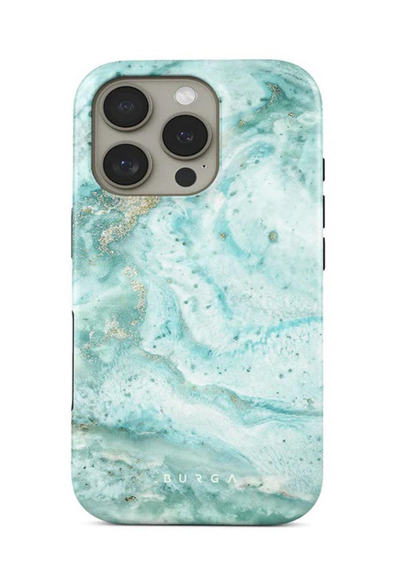 BURGA iPhone 16 Pro Max Case, 2 Piece Hard Shell + TPU Interior, Shock Absorption, All Port Accessible, Raised Bezel For Screen & Camera Protection, Never Fading HQ Print, Uluwatu - Image 1