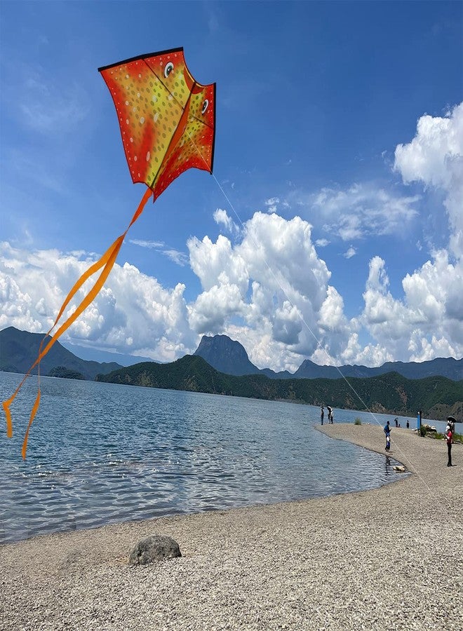 HONBO Ray Kite for Kids&Adults，Large Kite for Beach,Easy to Fly Delta Kite Single Line, Kite Handle Include - Image 5