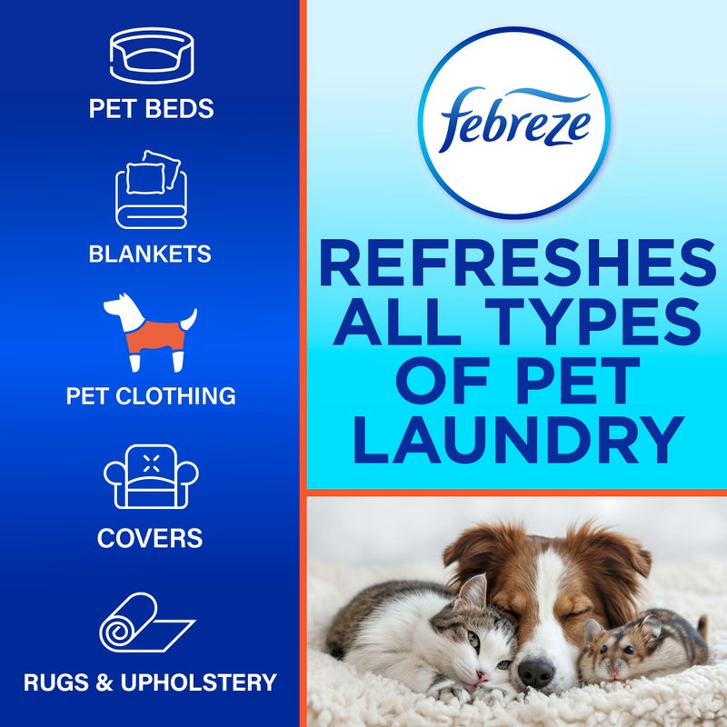 Febreze Laundry Detergent Additive for Pet Supplies, Maximum Strength In Wash Pet Odor Eliminator, Designed to Remove Tough Odors in Fabrics and Clothing in a Single Wash, Fresh Scent, 98 fl oz - Image 3