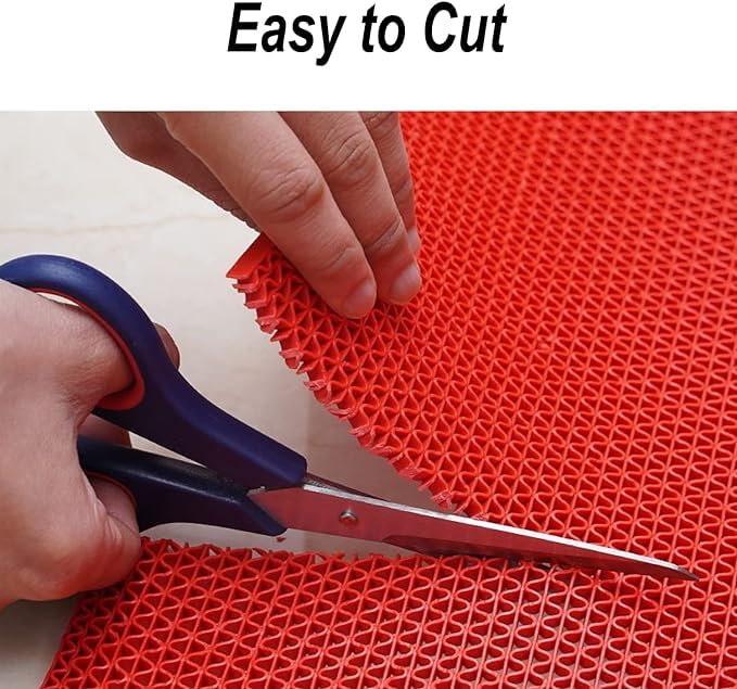 TIB Anti Skid & Multipurpose PVC Rubber Mat for Floor, Swimming Pool Mat, Shower Mat, Carpet, Rainmat, Bathroom Mat, Waterproof Entrance Doormat, 4X3 Feet Red - Image 5
