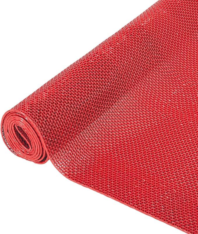 TIB Anti Skid & Multipurpose PVC Rubber Mat for Floor, Swimming Pool Mat, Shower Mat, Carpet, Rainmat, Bathroom Mat, Waterproof Entrance Doormat, 4X3 Feet Red - Image 2