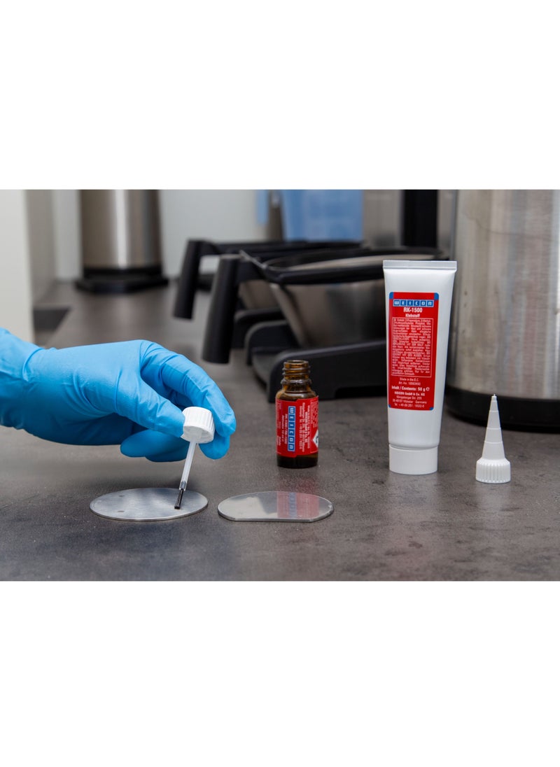 Weicon - RK-1500 Acrylate Structural Adhesive | 60 gram | Transparent | With activator - Image 1