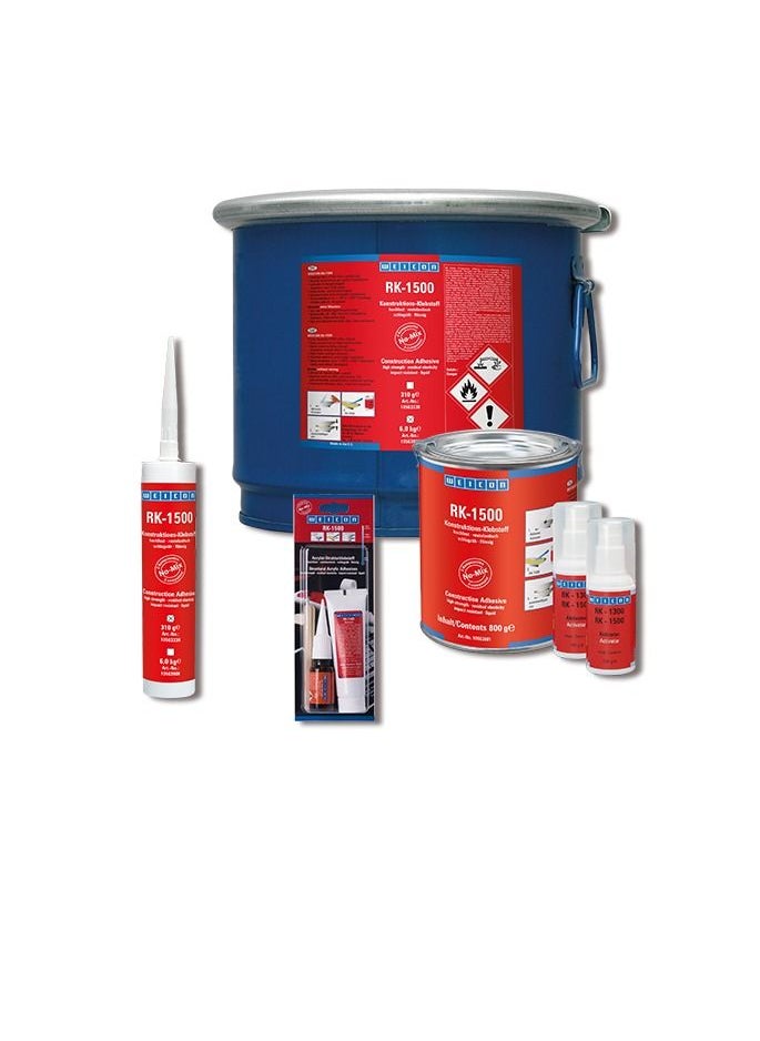 Weicon - RK-1500 Acrylate Structural Adhesive | 60 gram | Transparent | With activator - Image 1