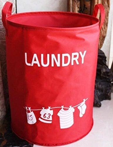 Homies International European Style Round Shape Foldable Open Laundry Storage Bag Size Large Dimension 56 L 35 D cm Colour Pink - Image 4