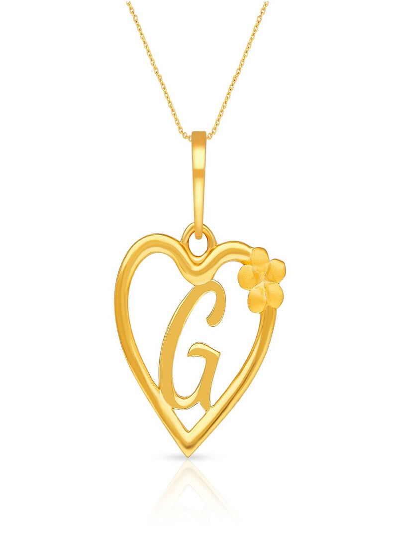 Malabar Gold and Diamonds 22k 916 Purity Gold Pendant for Women DZPN172GY  - Image 1