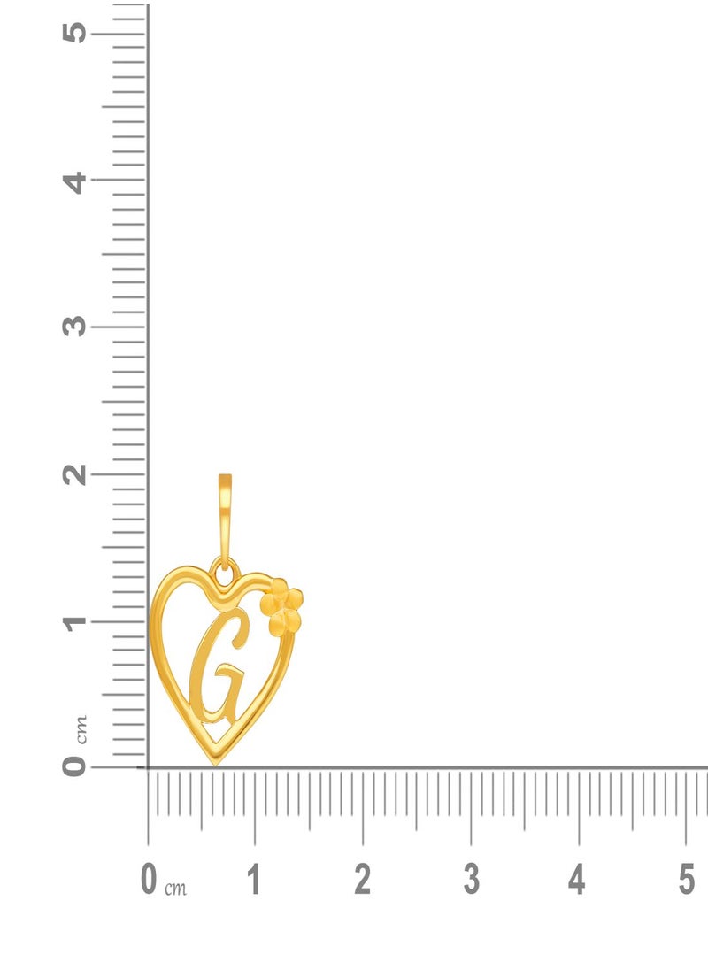 Malabar Gold and Diamonds 22k 916 Purity Gold Pendant for Women DZPN172GY  - Image 5