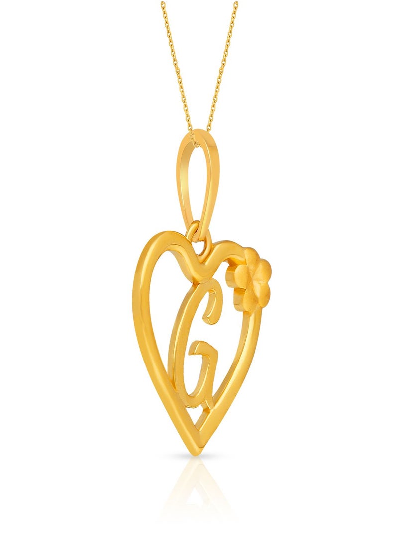 Malabar Gold and Diamonds 22k 916 Purity Gold Pendant for Women DZPN172GY  - Image 2