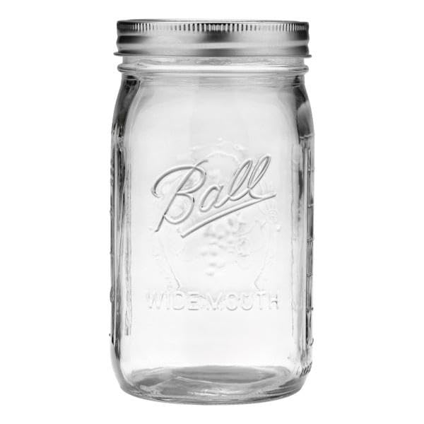 Ball Wide Mouth Glass Mason Jars with Lids and Bands, Used for Canning, Pickling, Juice, Jam, Jelly, Quart Size 32 Ounce (Pack of 2) - Image 2