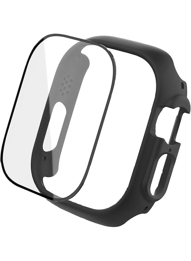 and with Case For Apple Watch 46mm,Adjustable Silicone Sport Wristband Replacement, Strap With Cover Built-in Glass Screen Protector for iWatch S10. - Image 2