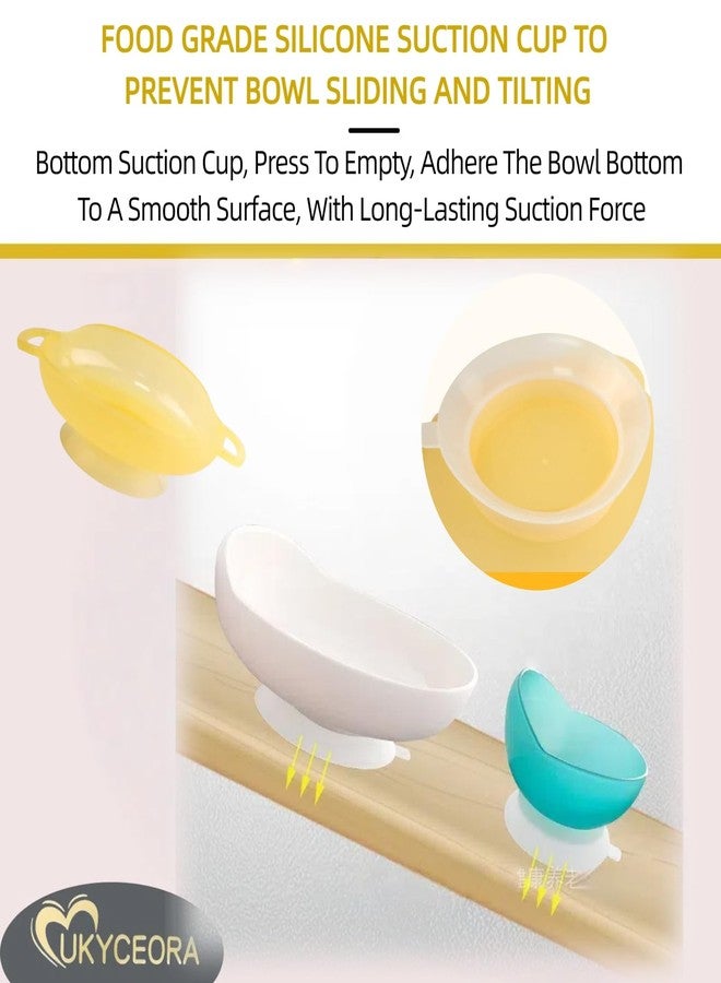 UKYCEORA Adaptive Bowl with Suction Cup on the Bottom, Suitable for Disabled People, Elderly People with Parkinson's Disease, Dementia and Tremors to Assist Eating. (White) - Image 4