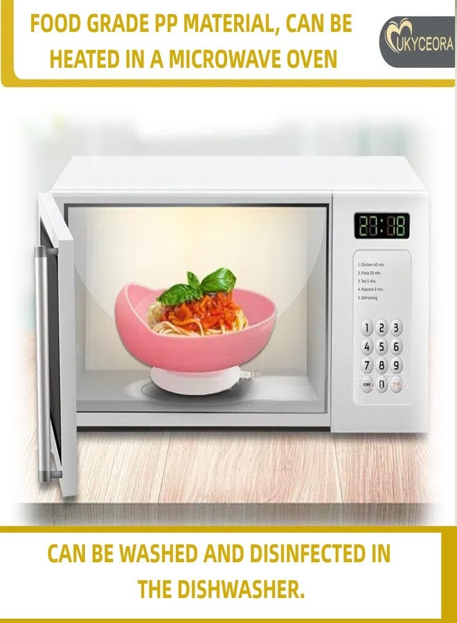 UKYCEORA Adaptive Bowl with Suction Cup on the Bottom, Suitable for Disabled People, Elderly People with Parkinson's Disease, Dementia and Tremors to Assist Eating. (White) - Image 5