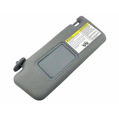 GlymXia Pair Sun Visor with Clips Compatible with 2005-2015 Toyota Tacoma, Driver & Passenger Side Sunvisor Replacement (Gray Color) Slide Extension & Mirror, Non-Illuminated, Replaces 74320-04181-B1 - Image 4