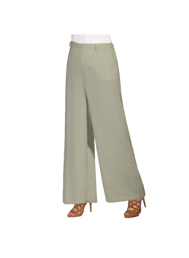 Smoky Egypt Women's High Waist Wide Leg Pants With Pockets-Pistage - Image 3
