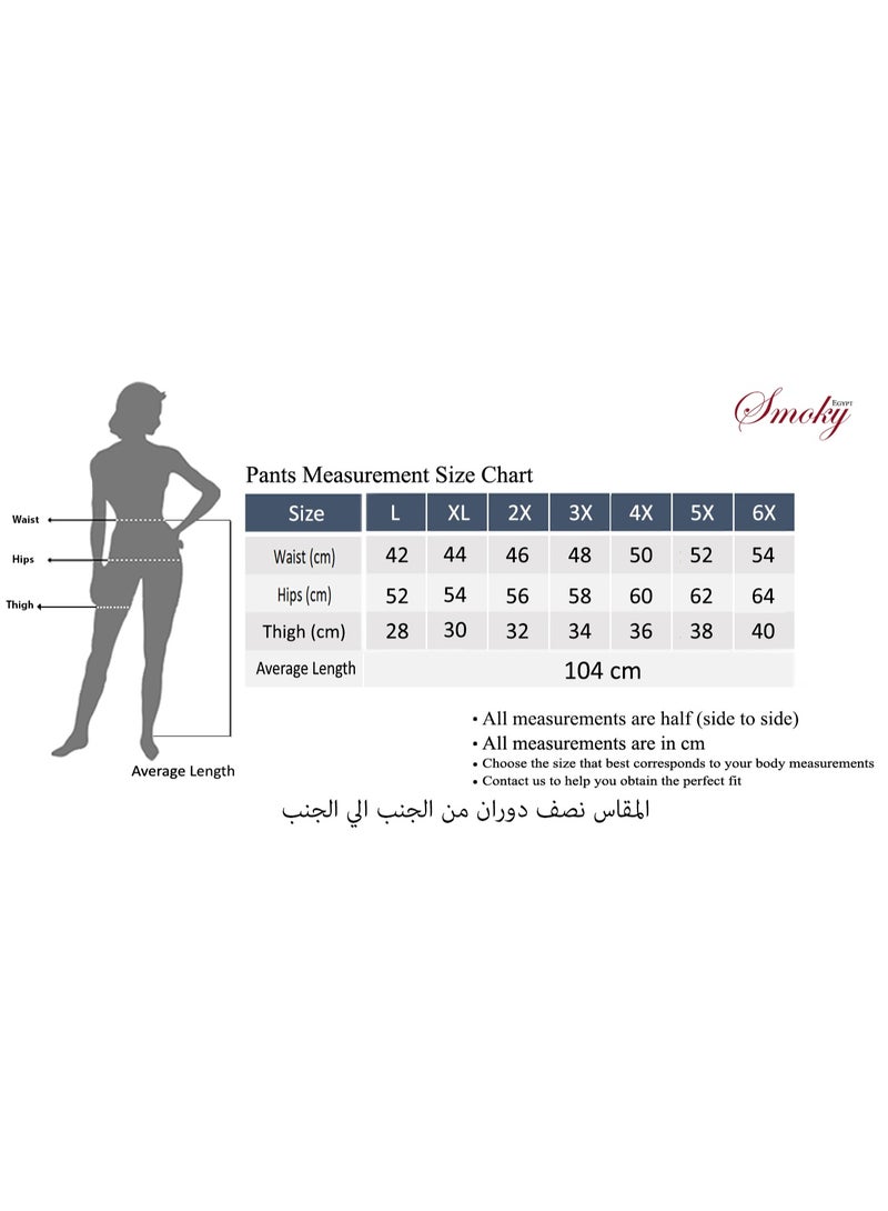 Smoky Egypt Women's High Waist Wide Leg Pants With Pockets-Pistage - Image 5