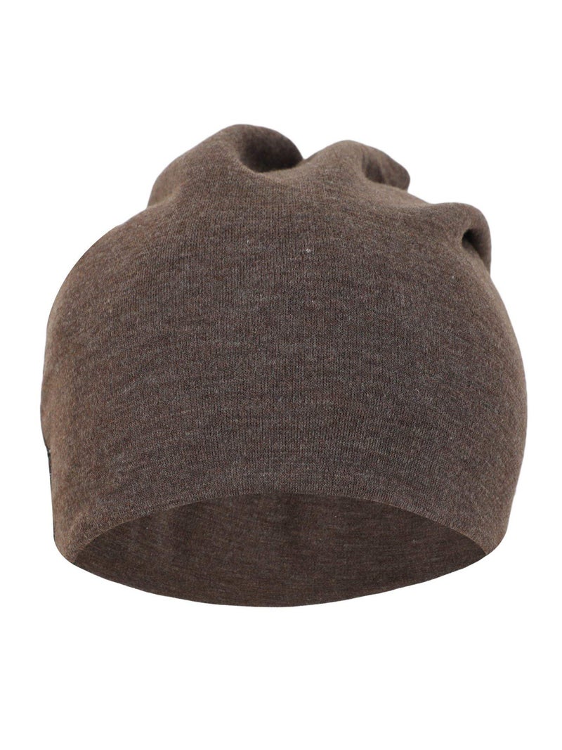 FabSeasons Cotton Blend Slouchy Beanie and Skull Cap for Summer, Winter, Autumn & Spring Season, Can be Used as a Helmet Cap Too (Brown) - Image 2