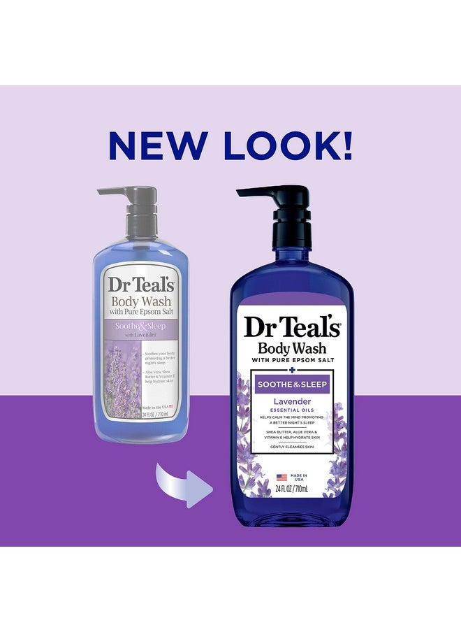 Dr Teal's - R Teal'S Body Wash With Pure Epsom Salt Soothe & Sleep With Lavender 24 Fl Oz (Pack Of 4) (Packaging May Vary) - Image 1