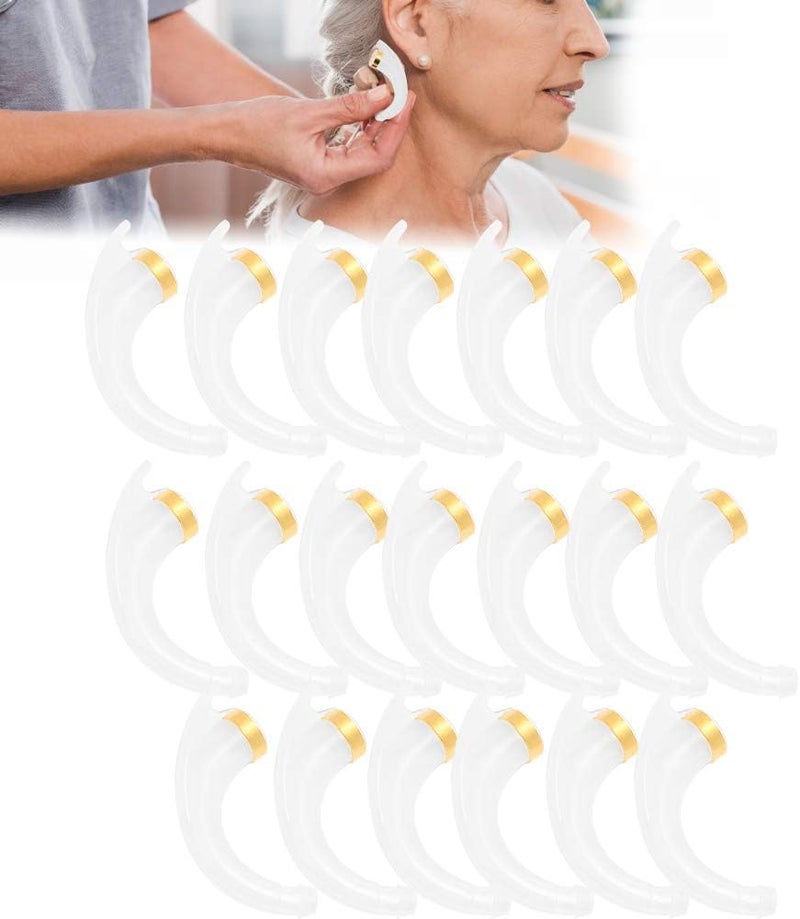 كلاراكو خطاف أذن لسماعة الأذن، ملحقات قلادة سماعة أذن محمولة لأجهزة Resound 775 و777، طقم جهاز مساعدة سمعية غير مرئي، 20 قطعة - Image 1