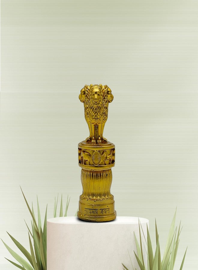 AABCO Ashoka Stambh Desk Ashoka Pillar Ideal for Table Office & Home Decor Showpiece Best for Gifting Purpose 5 x 2 Inches - Image 1