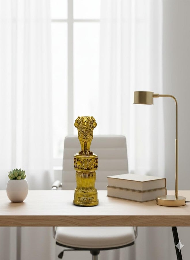 AABCO Ashoka Stambh Desk Ashoka Pillar Ideal for Table Office & Home Decor Showpiece Best for Gifting Purpose 5 x 2 Inches - Image 2