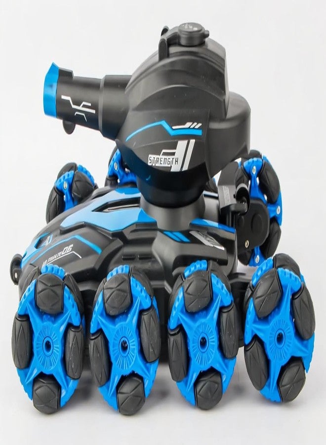 HITRUZ Remote Control Stunt Car Tank with Water Bullet Shooting | 4WD RC Car with 360° Rotation, Lights & Drift Mode | Rechargeable Off-Road Toy for Best Diwali Gift Kids Age 6+ (Blue & Black) - Image 3