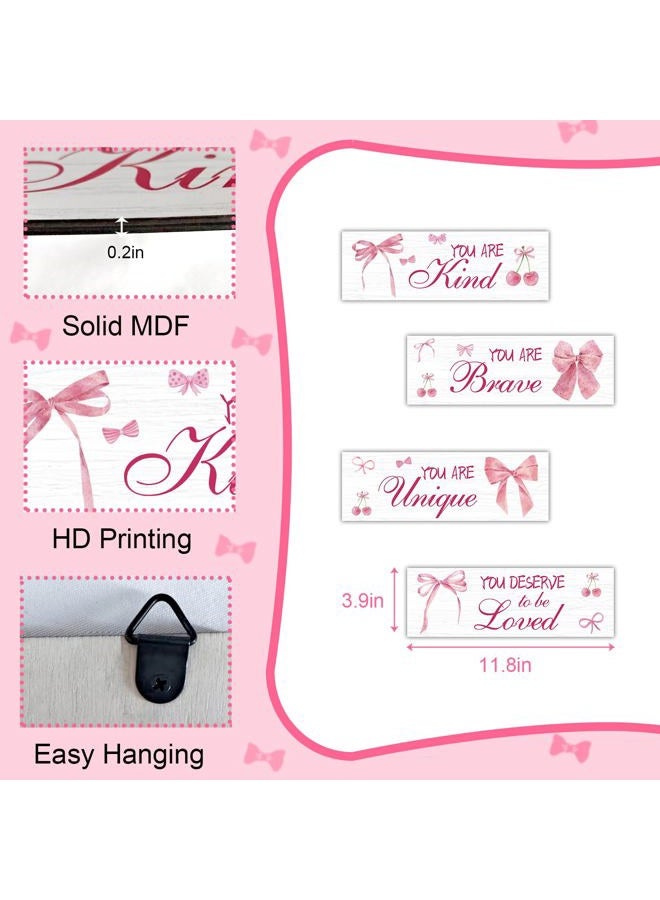 FEXICHUJI Pink Bow Wall Decor, bow wall decor, Perfect for Teen, Girl Bedroom, Bathroom, Living Room And Preppy Room Decor - Image 2